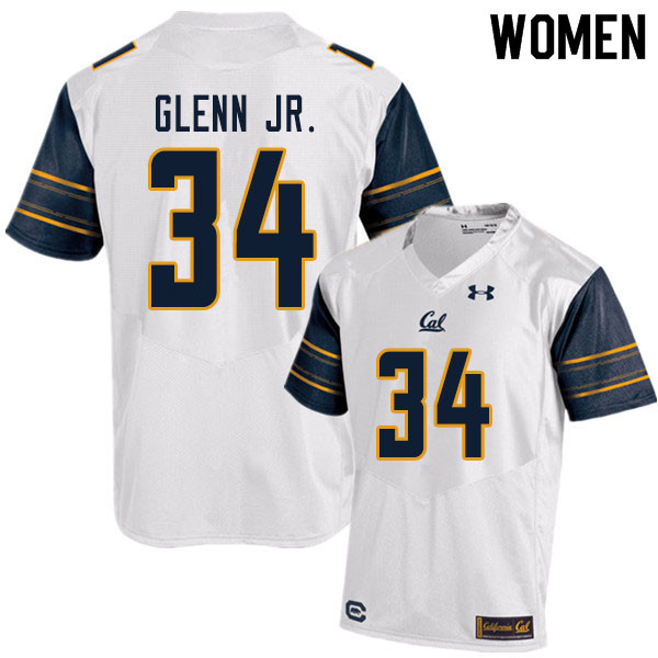 Women #34 Tarik Glenn Jr. Cal Bears UA College Football Jerseys Sale-White
